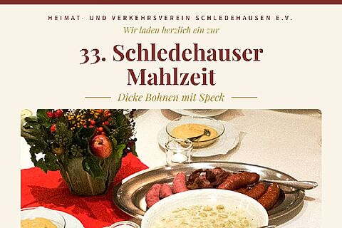 Einladung zur 33. Schledehauser Mahlzeit am 6. November 2026