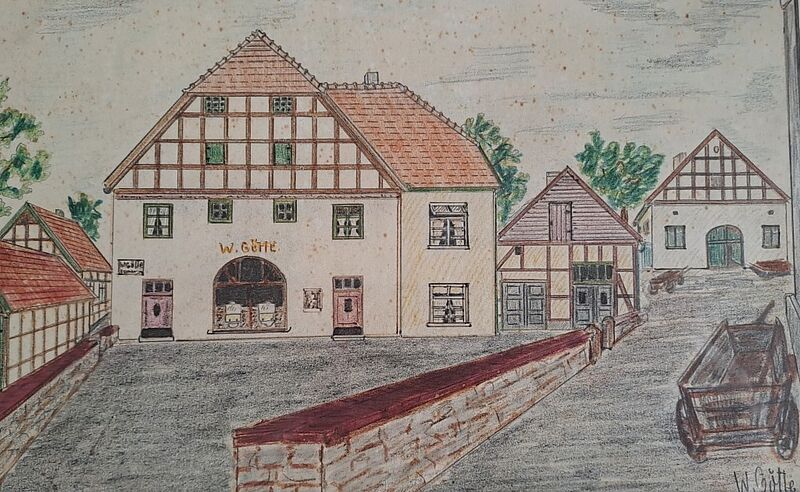 Götte gemalt vor dem Krieg