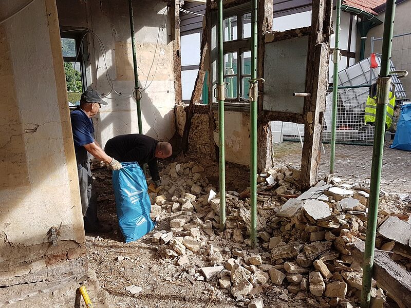 Abbruch altes Fachwerk